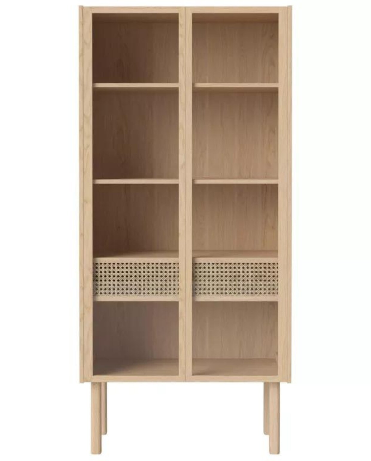 BoliaCana vitrinekast large wit gepigmenteerd geolied eiken Flinders