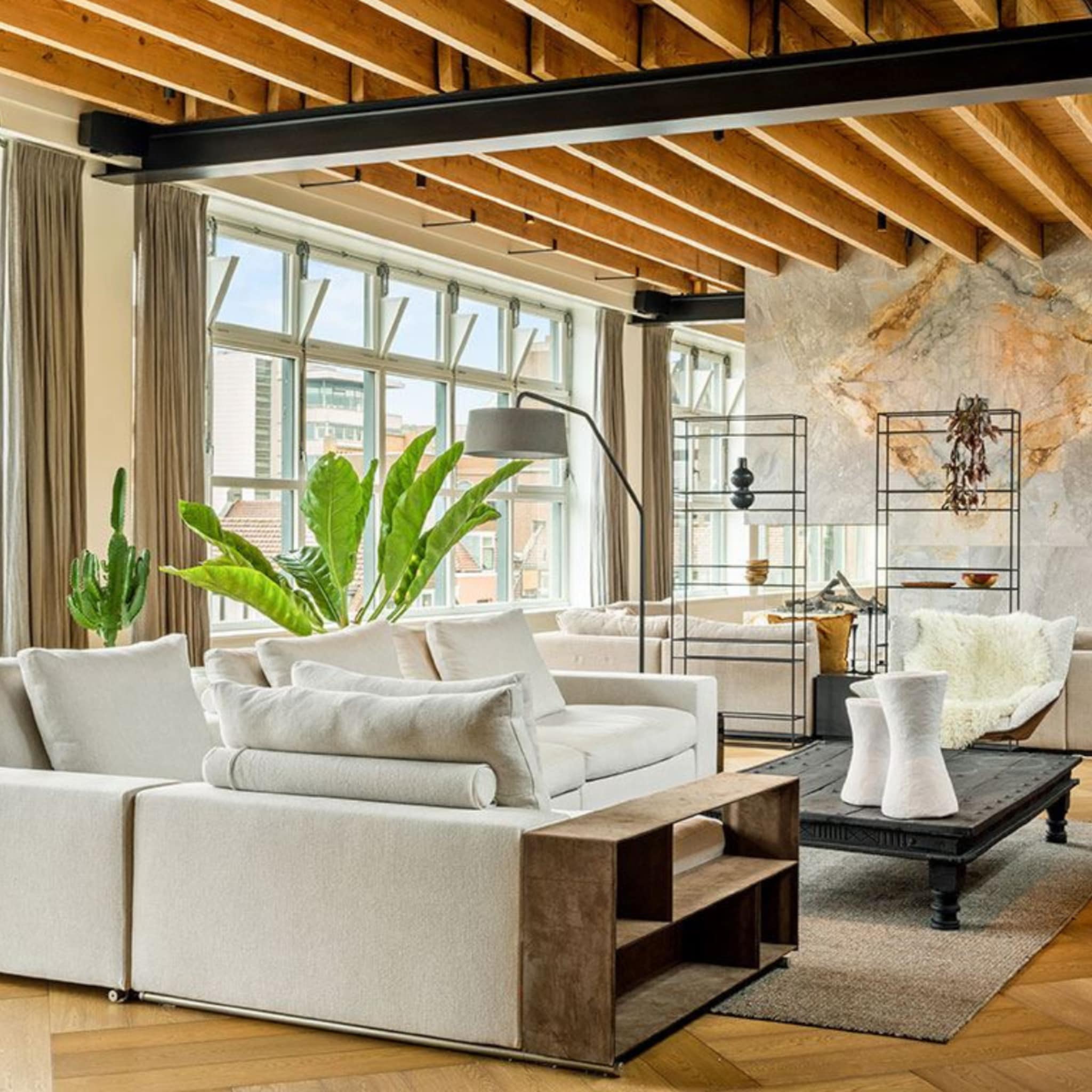 Urban woonkamer in loft-stijl