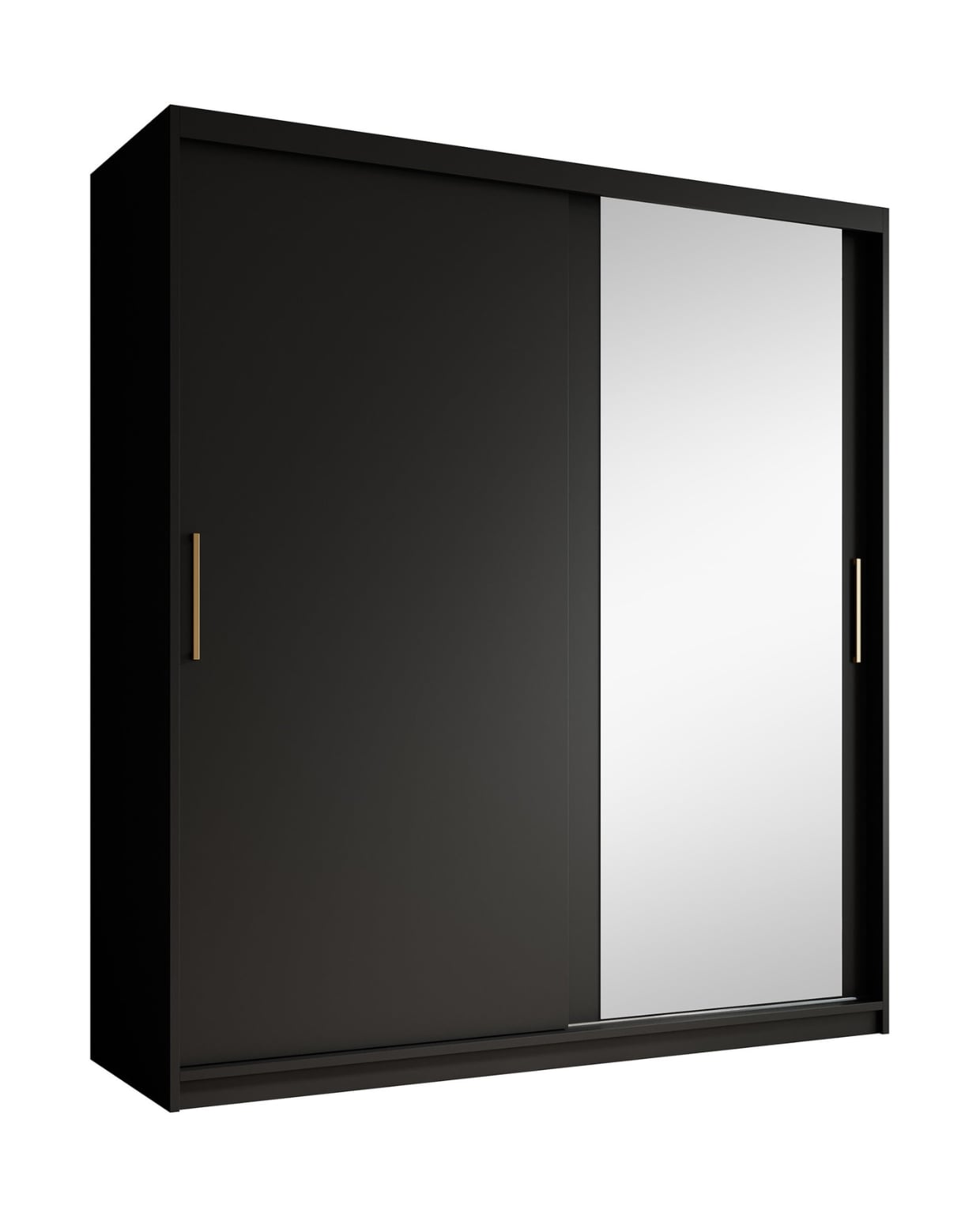 Meubella kledingkast Mandalin met spiegel, zwart 180 cm (h). vtwonen by Fonq