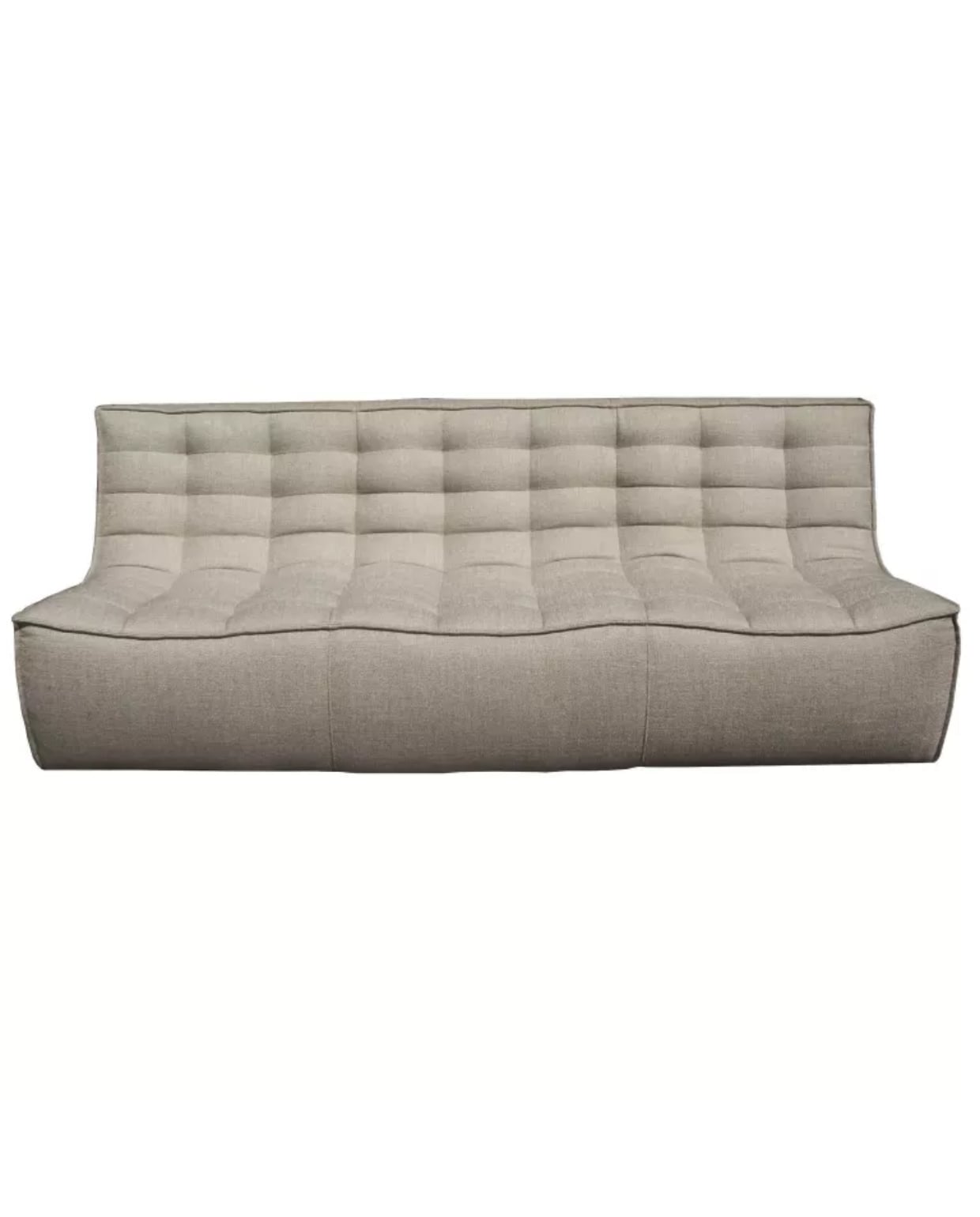 EthnicraftN701 bank 3-zits beige, 210x91x76 cm (bxdxh). Flinders
