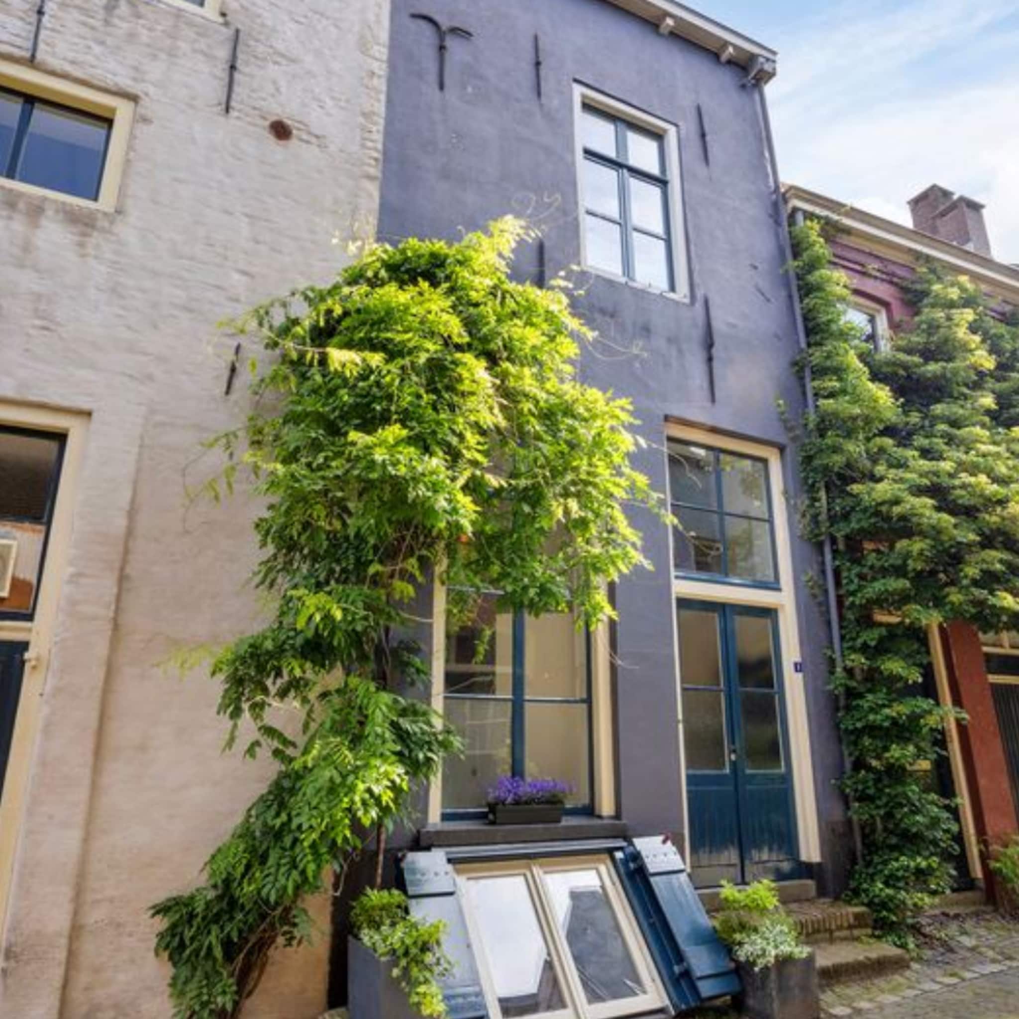Gekleurde huizen in het centrum van Zutphen
