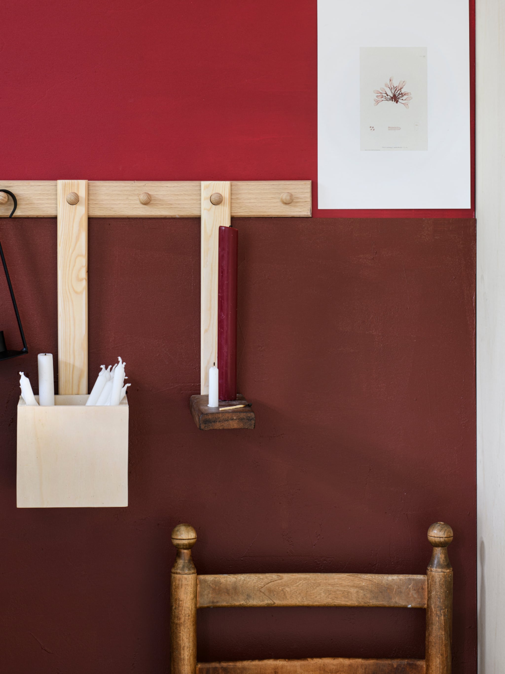 diy wandkandelaar van hout