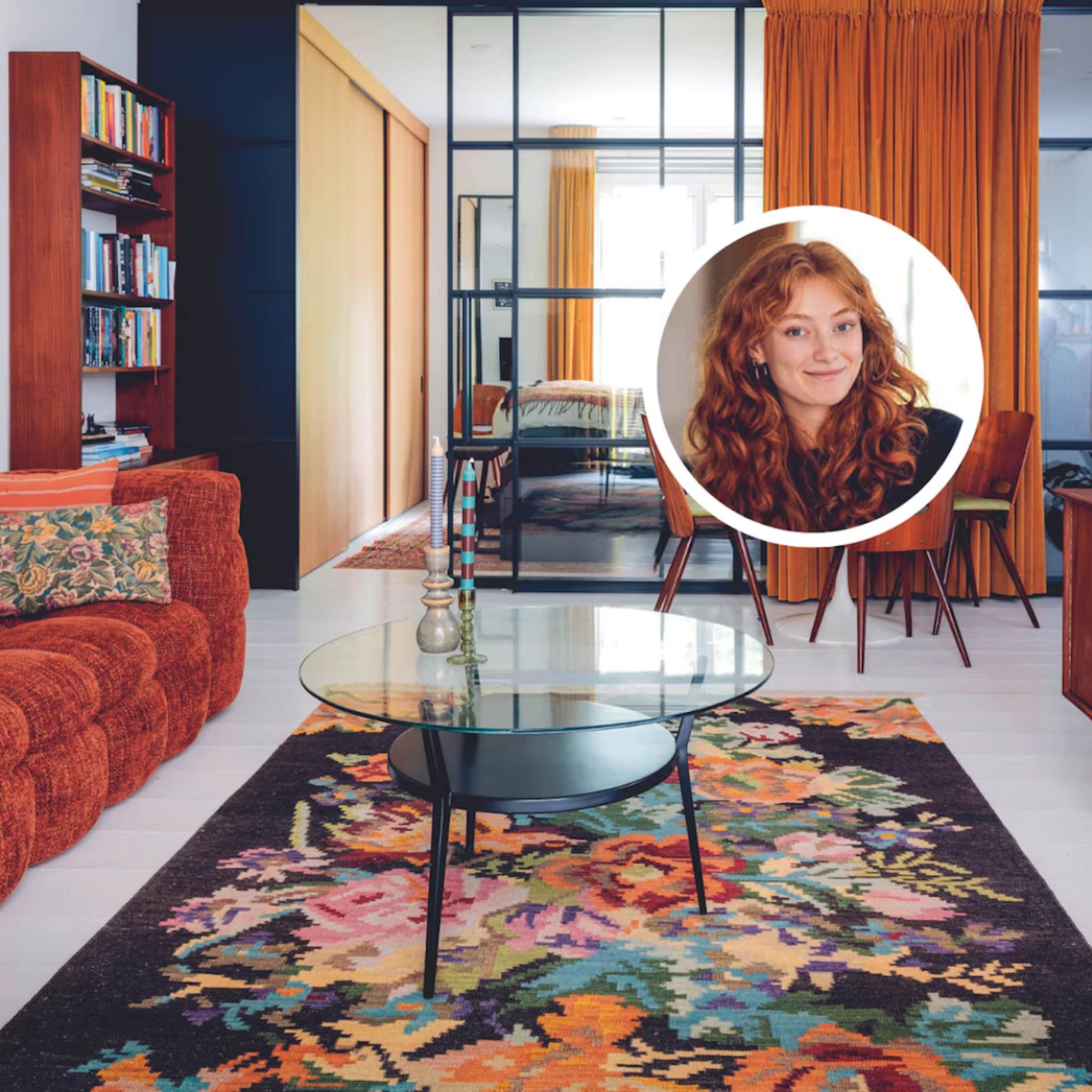 Retro interieur van zangeres Froukje