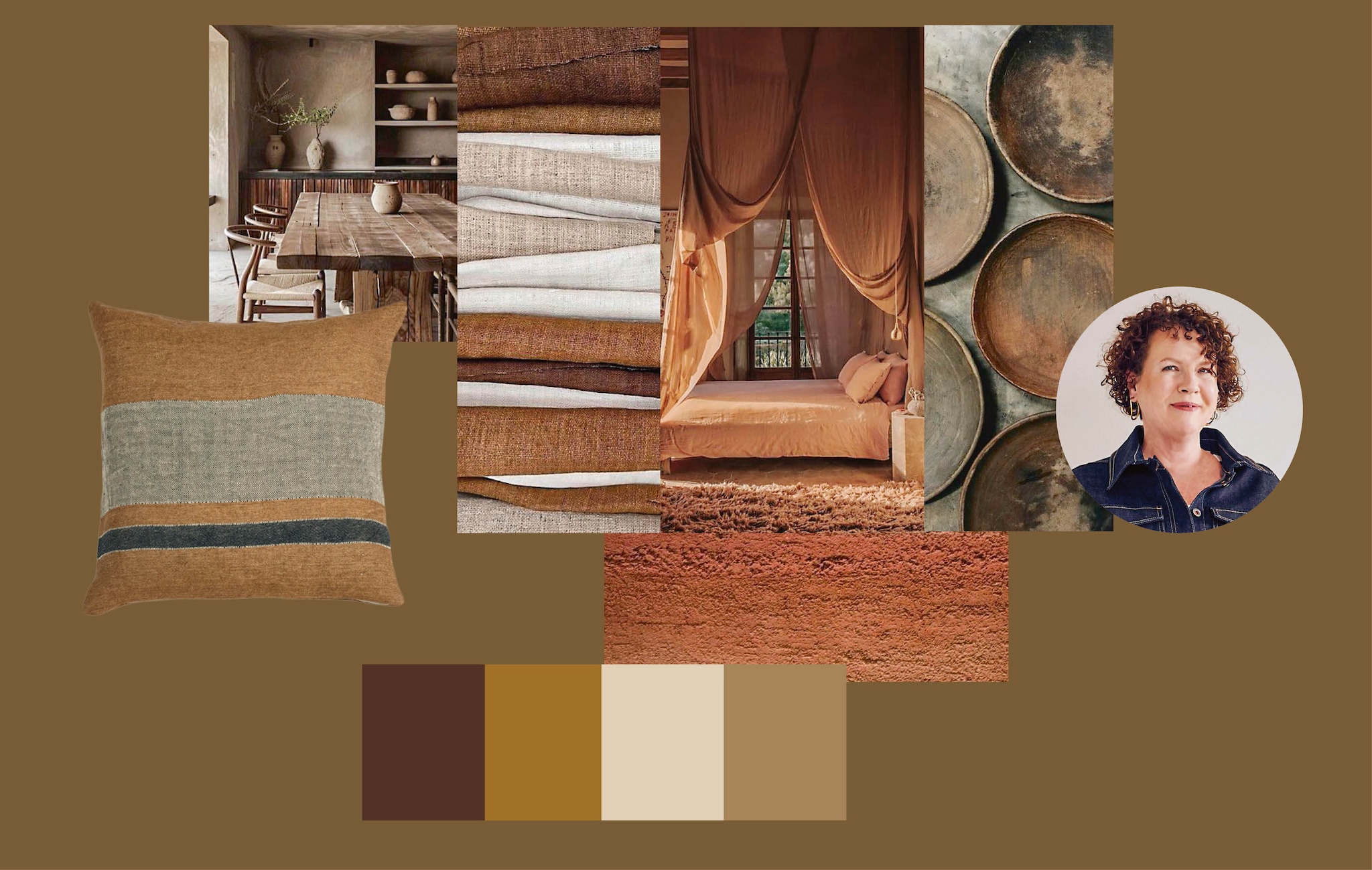 Moodboard trendstijl Puur Landelijk van stylist Marianne Luning - vt wonen&amp;design beurs 2024 beeld vtwonen