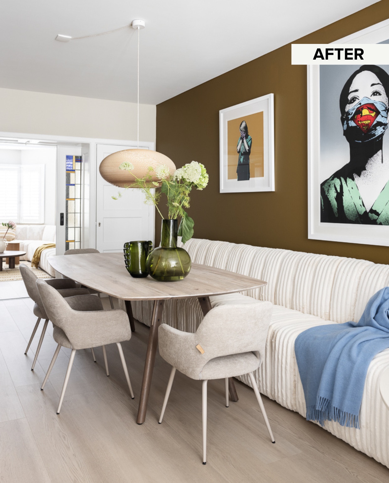 Weer verliefd op je huis aflevering 3 seizoen 21 2024, Marianne in Scheveningen, eetkamer Weer verliefd op je huis aflevering 3 seizoen 21 2024 | styling Marianne Luning | fotografie Margriet Hoekstra