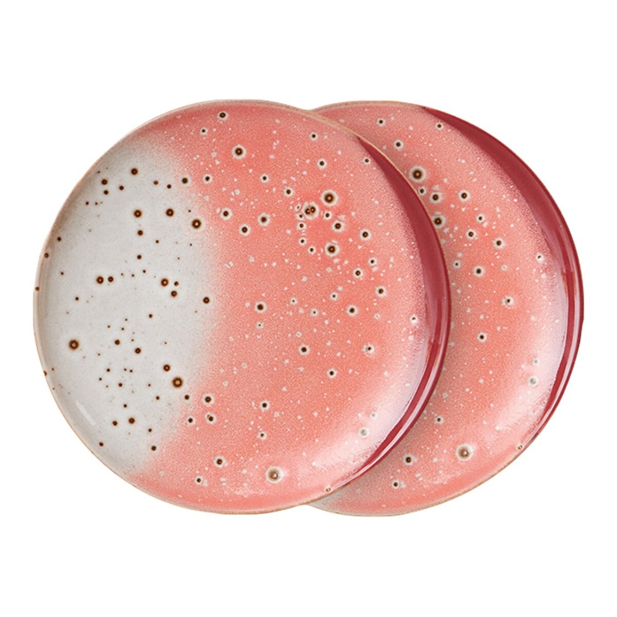 HKliving 70's Dessertbord Ø 17,5 cm - Set van 2 - Lychee HKliving