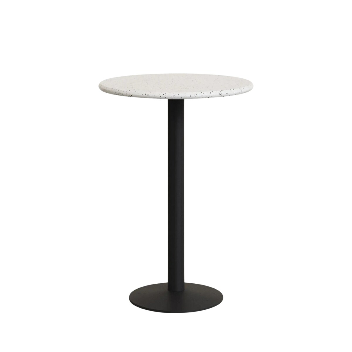 Kave Home - Hoge ronde Saura bar tafel van geschilderd metaal met wit Kave Home