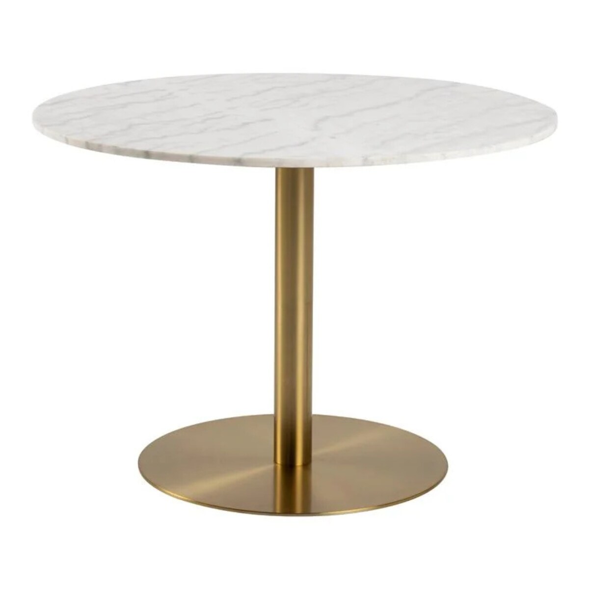 by fonQ Marble Eettafel Marmer - Ø 105 cm - Wit/Goud by fonq