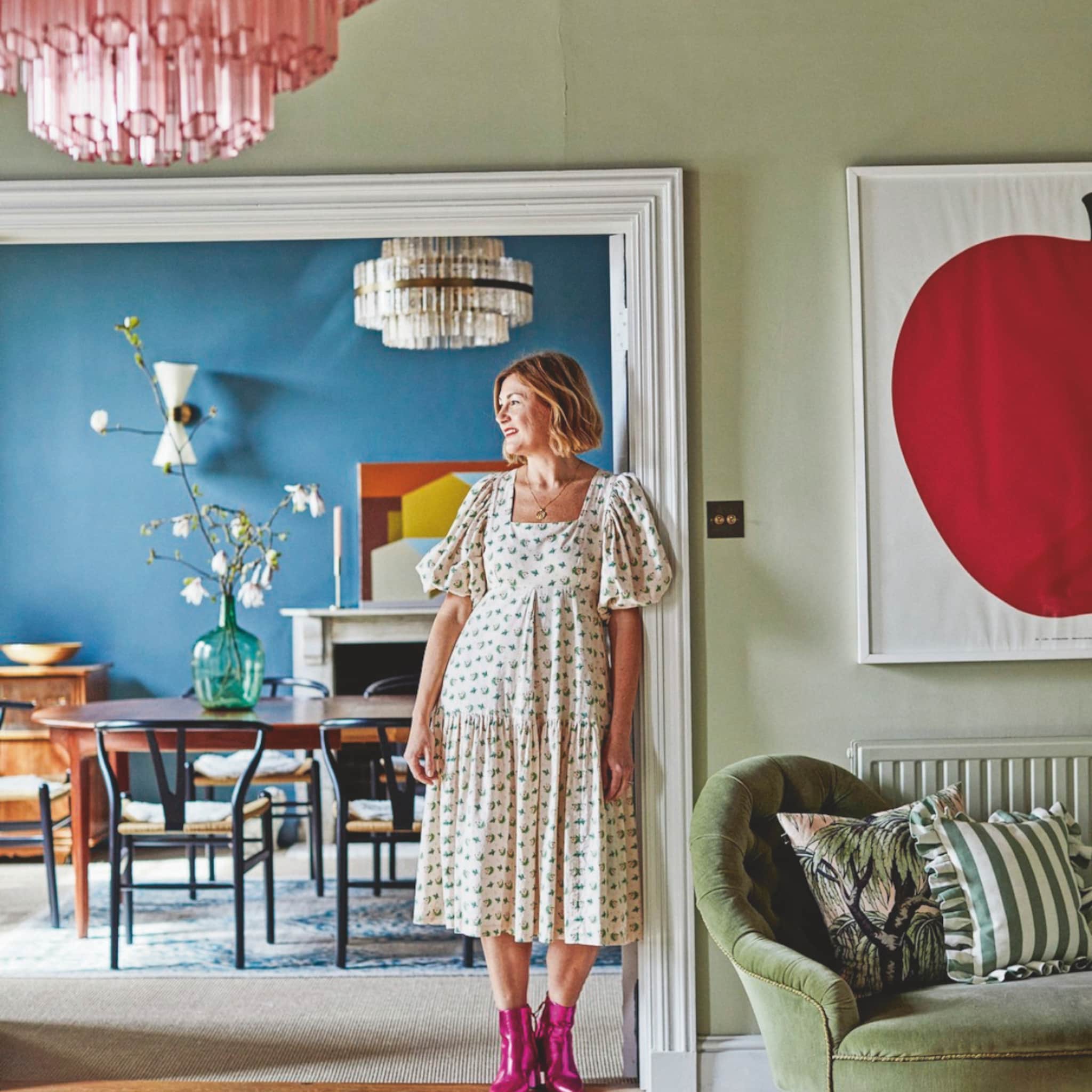 Kleurrijk interieur met vintage meubels