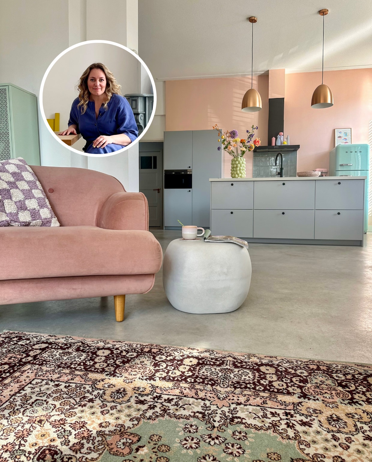 Bijzettafel Pebble van vtwonen € 179,- (vtwonen.nl/shop) Tessa Greijdanus