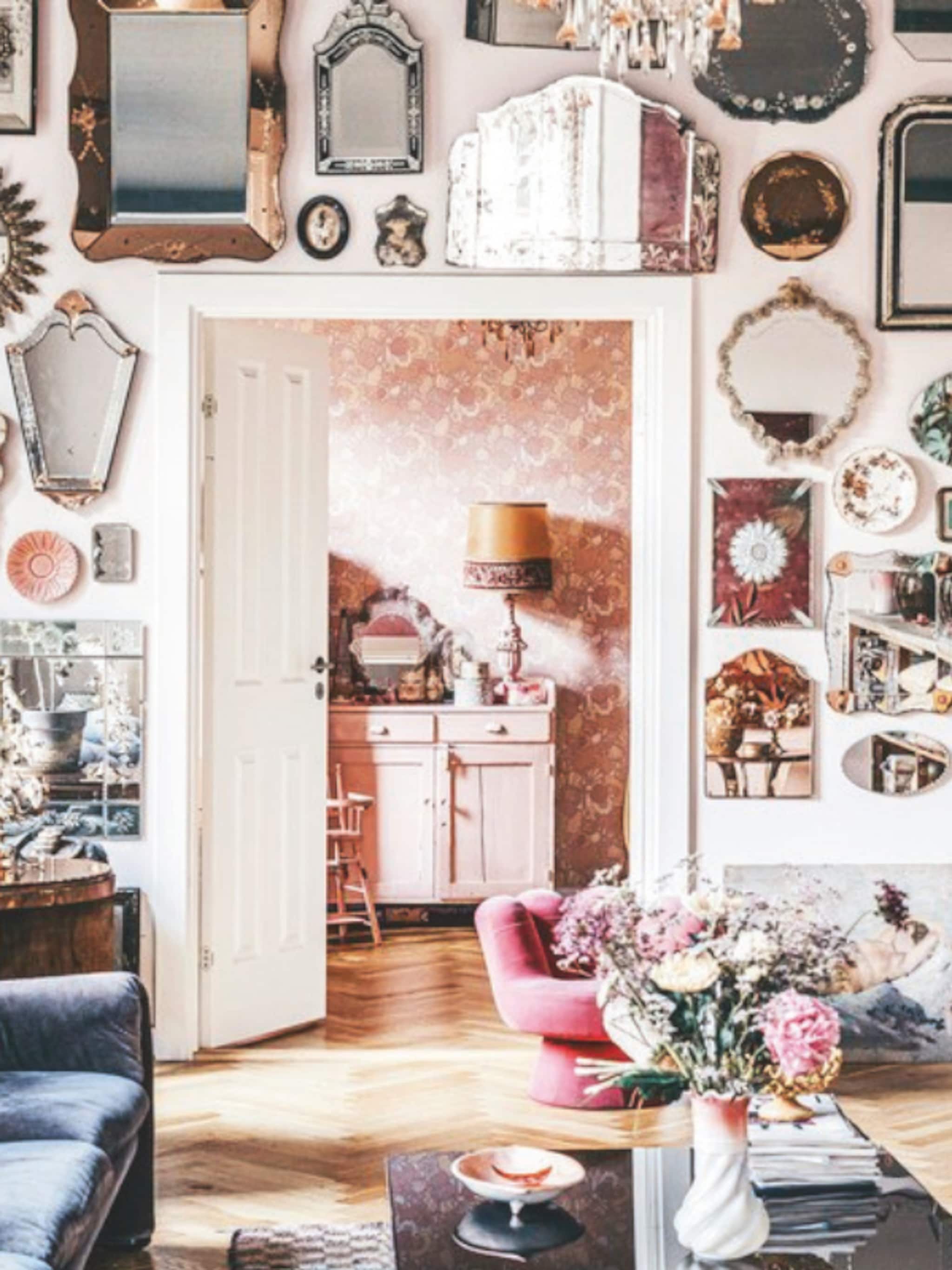 woonidee maak een vintage spiegelwand