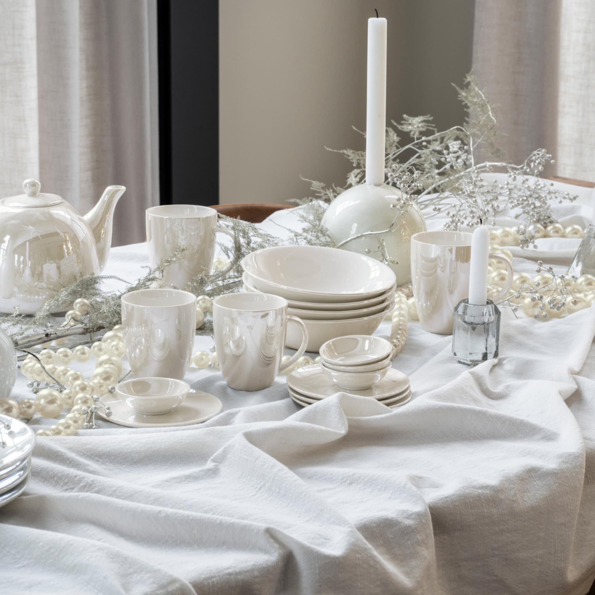 Tafelsetting voor kerst