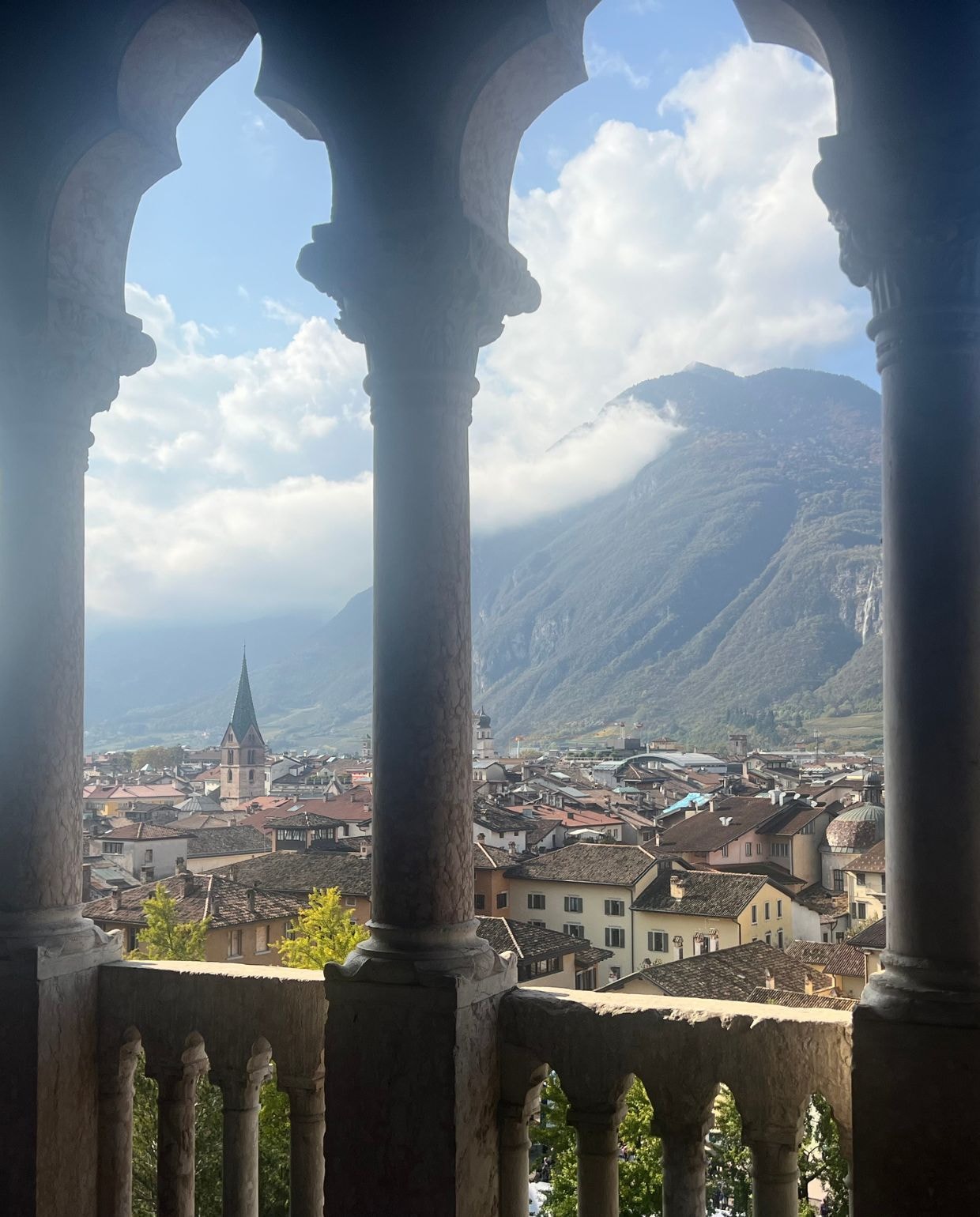 Uitzicht vanaf het kasteel over Trento Adeline Mans