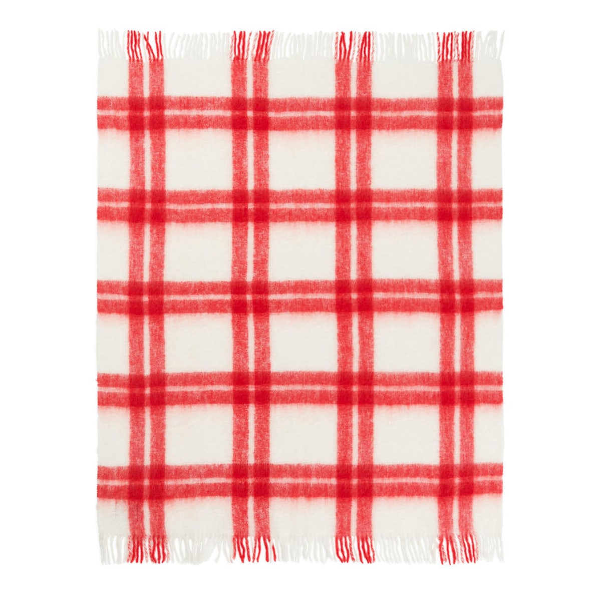 Stackelbergs mohair blanket 130x170 (219,-)(wit/rood) Arket