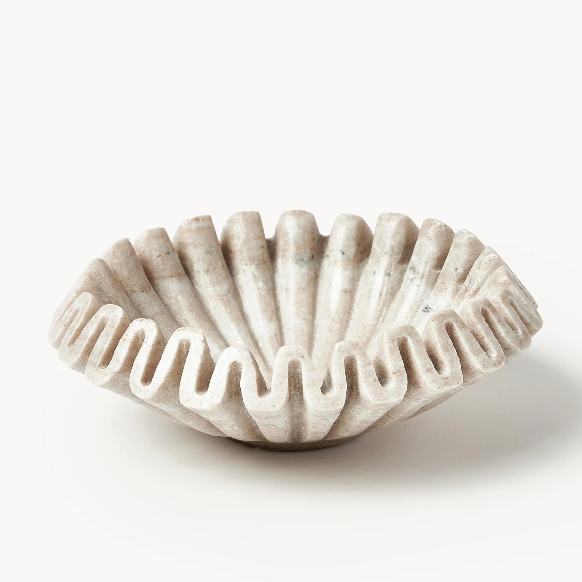 Handgemaakte decoratieve schaal Santorini van marmer, Ø 18 cmWestwing Collection Westwing Collection