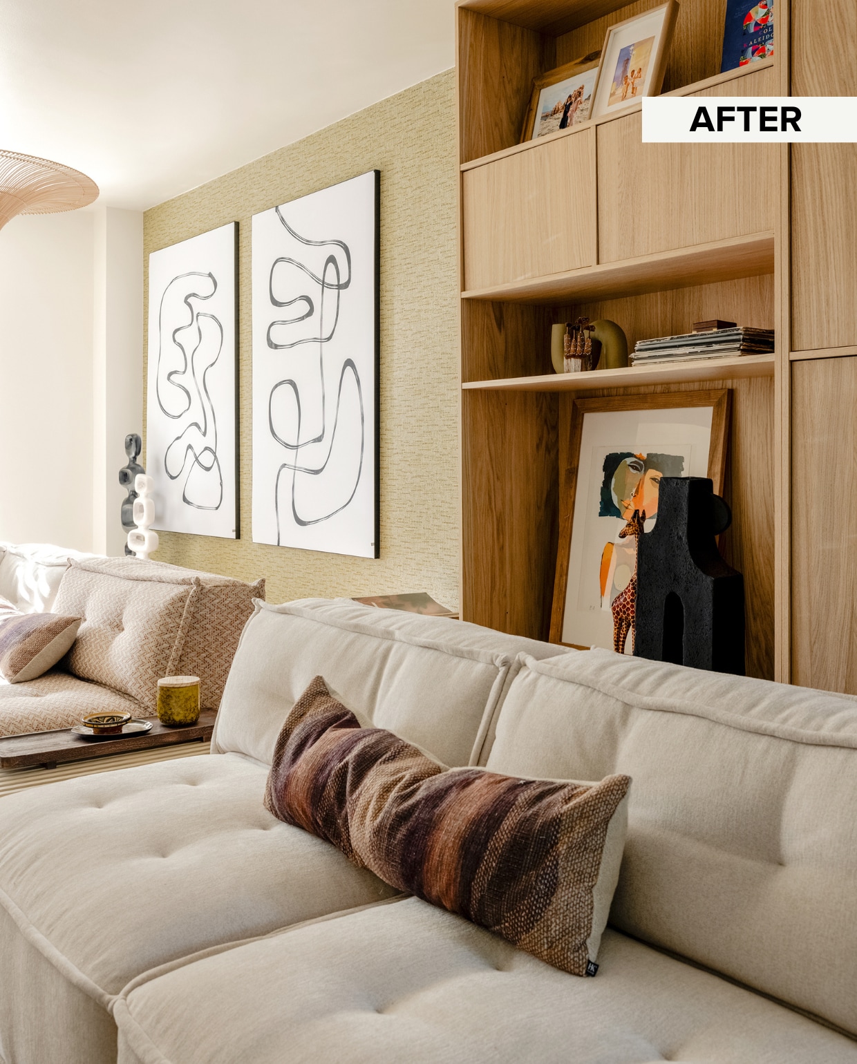 Weer verliefd op je huis aflevering 10 seizoen 21 2024, Kelly in Hilversum, zithoek Weer verliefd op je huis aflevering 10 seizoen 21 2024 | styling Kelly van Gendt | fotografie Sonja Velda