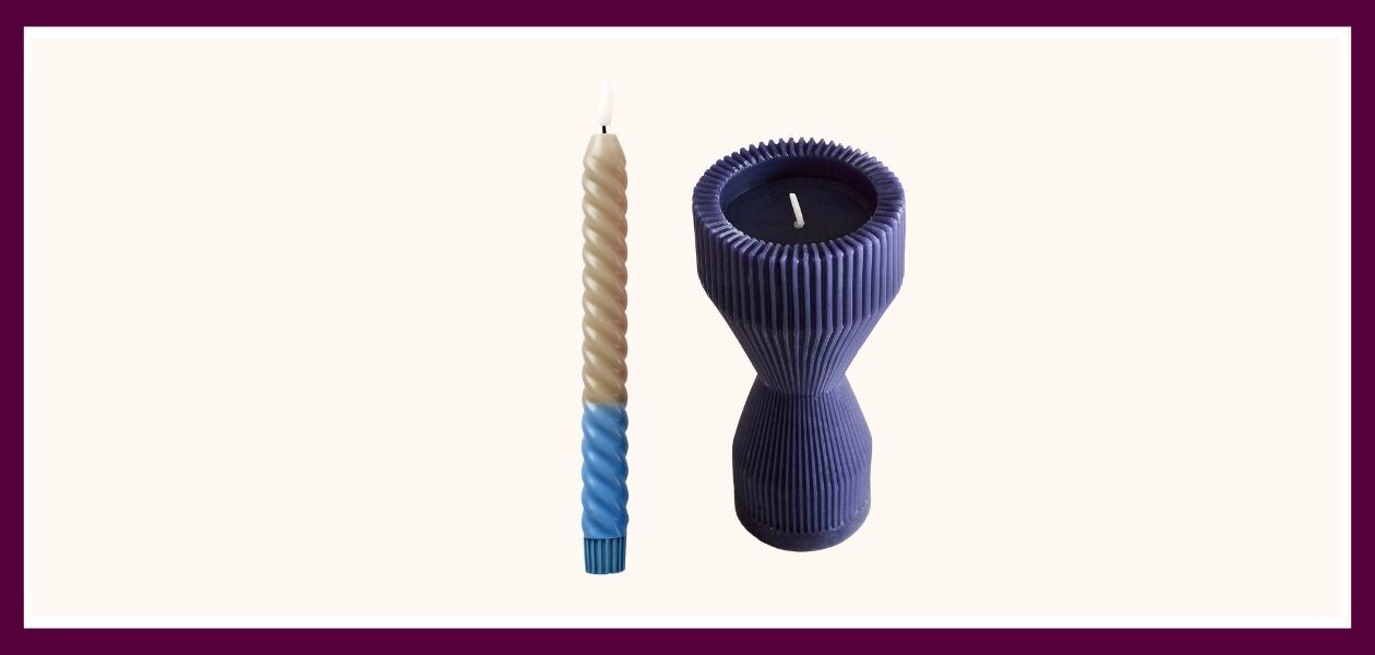 Kaars - Zand - Set van 2- rice by rice, Zara home kaars blauw Ricebyrice, Zara Home