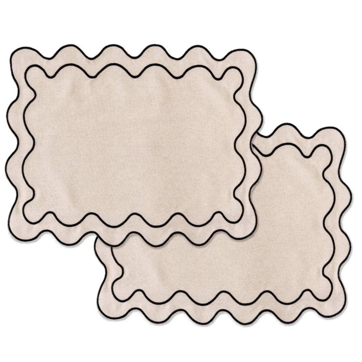 Kulu Club placemats Wavy - linnenmix - beige - set van 2 vtwonen shop | Kulu Club