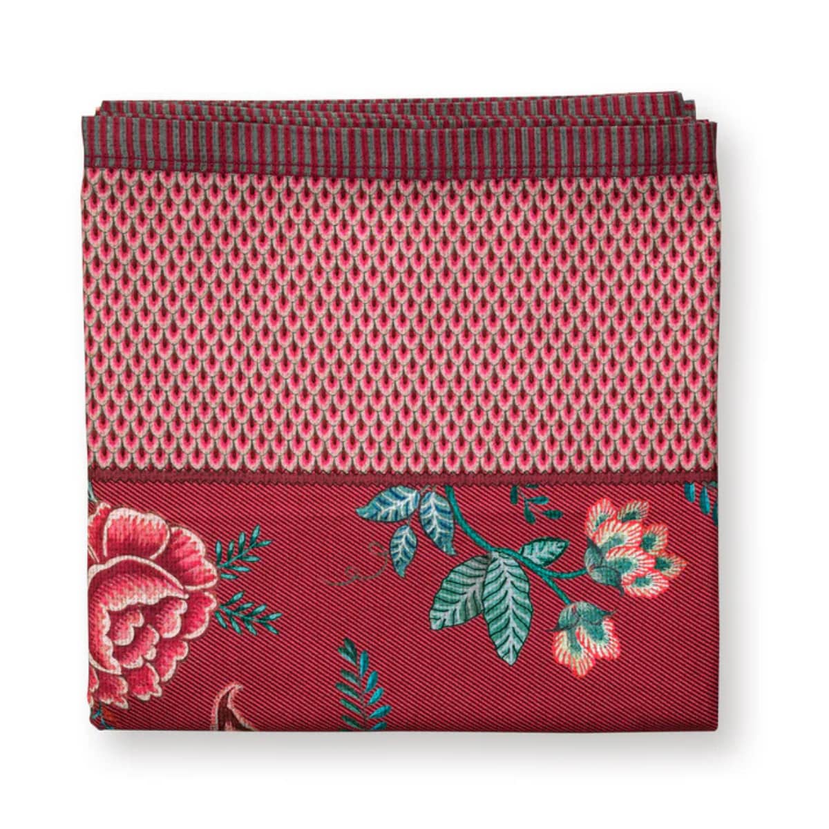 Pip Studio Flower Festival Tafelkleed - Tafellaken - Donkerroze - 140x180cm vtwonen shop | Pip Studio