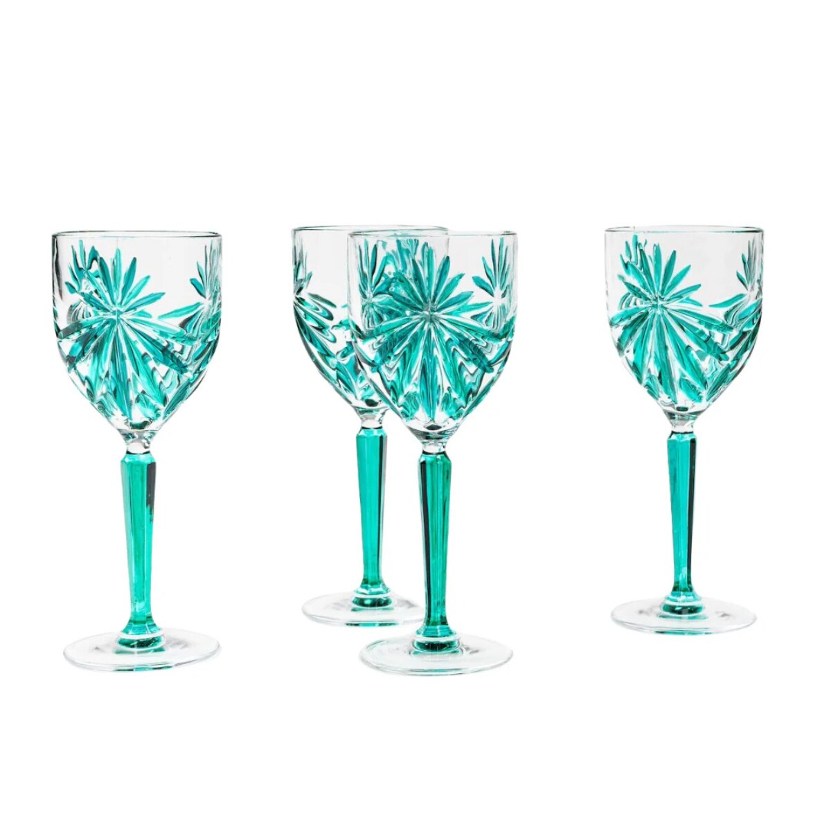 The Stars Hand-Painted Crystal Glasses - Set of 4 Goblets maison flaneur