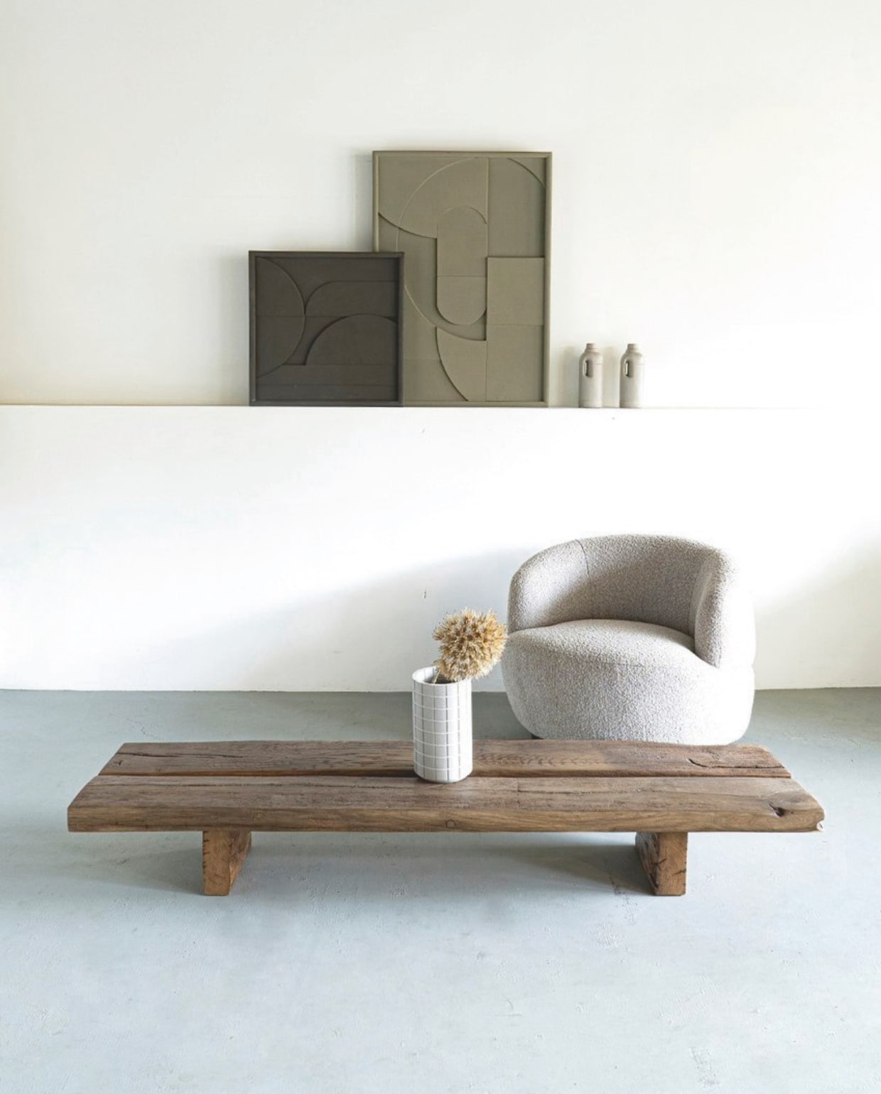 Oud eiken lange salontafel Split Ruig, 50x25 cm (bxh) lengte op maat, vanaf € 554,- (debetoverdezolder.nl). De betoverde zolder