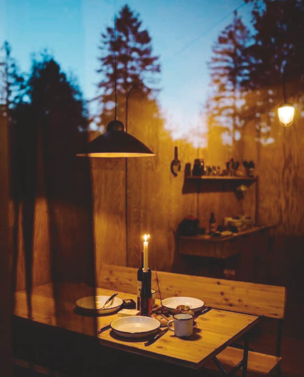 Overnachten in een cabin midden in de natuur (cabiner.com). Cabiner