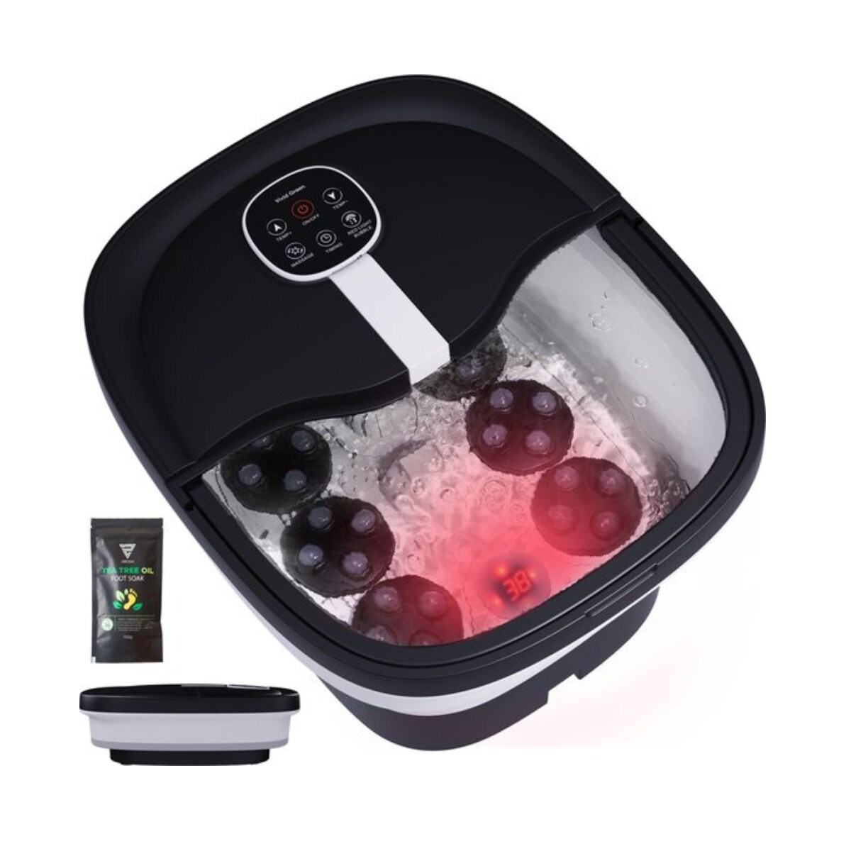 Voetenbad Automatische Massage 14L  - zwart Vivid green