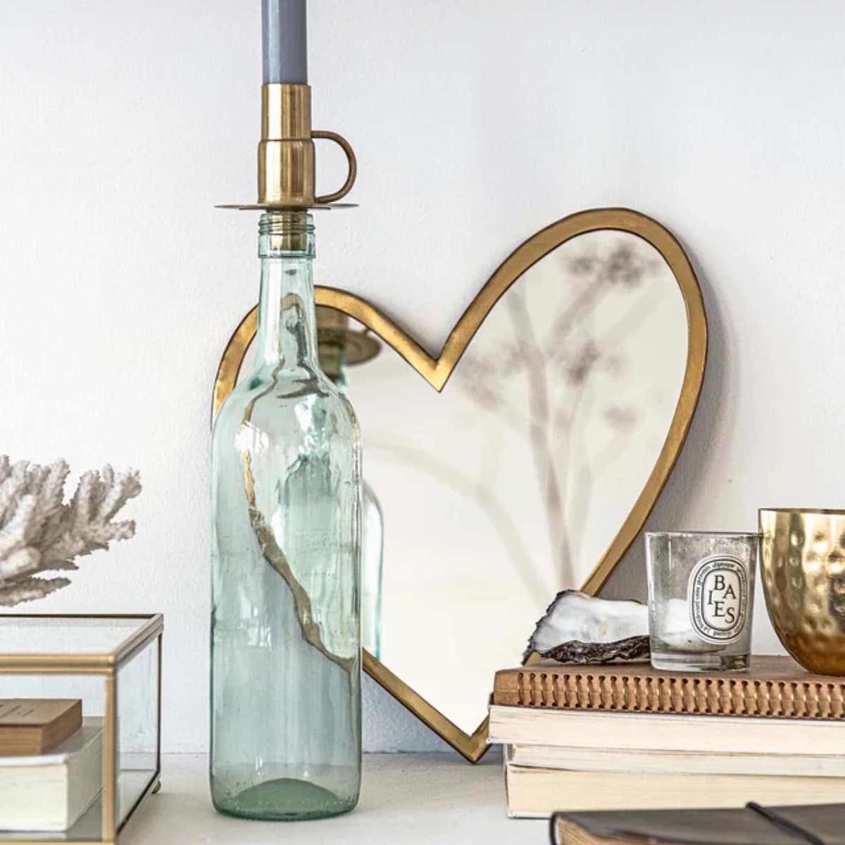 vtwonen Wandspiegel - Gouden Hart Spiegel - Wanddecoratie - Woonaccessoires - 30cm vtwonen