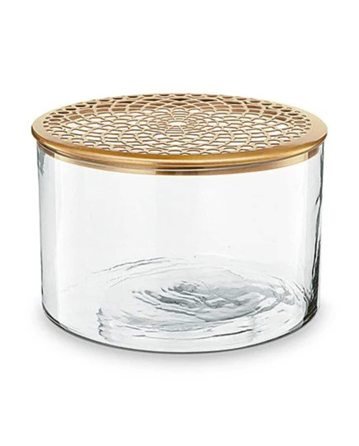 vtwonen Glazen Vaas met Gouden Deksel vtwonen shop | vtwonen