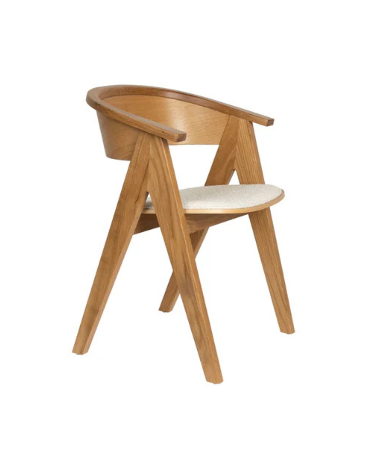 Eikenhouten eetkamerstoel NDSM van Zuiver, 59x54x79 cm (lxbxh) € 349,- (shop.vtwonen.nl). vtwonen