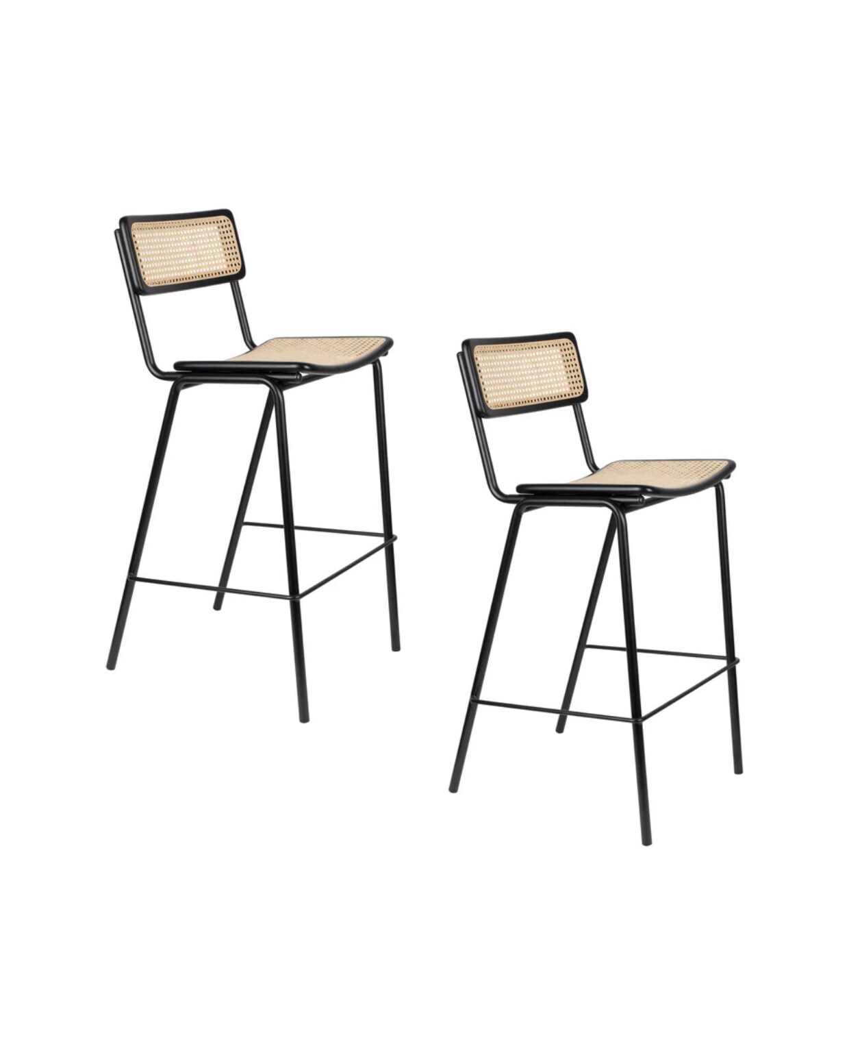 Shop op shop.vtwonen.nl: barkruk Jort van Zuiver, metaal en webbing, set van 2 € 818. Zuiver