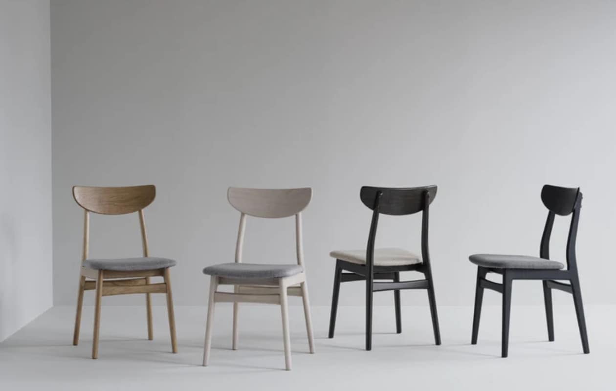 Shop op shop.vtwonen.nl: eetkamerstoelen Rodham van Rowico Home, eikenhout en polyester stof € 169,-. Rowico Home