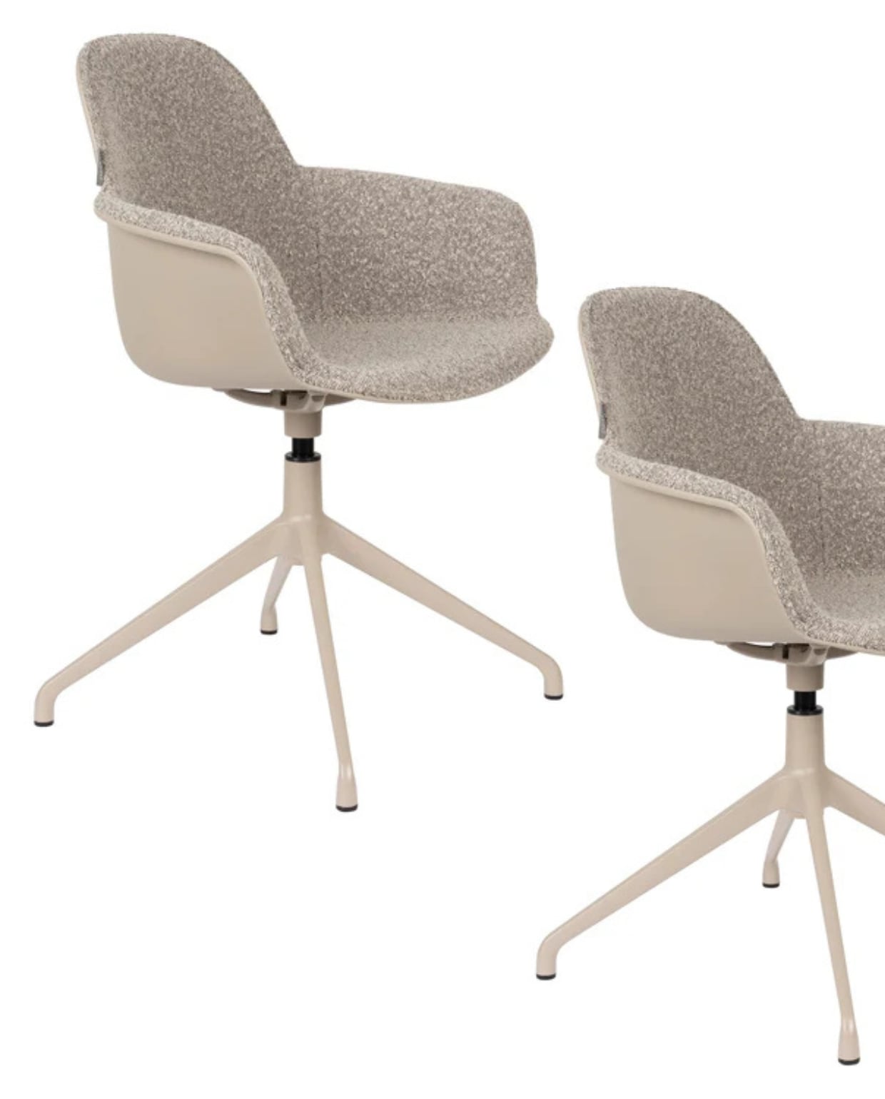 Shop op shop.vtwonen.nl: eetkamerstoel Albert Kuip Swivel van Zuiver, set van 2 € 718,-. Zuiver