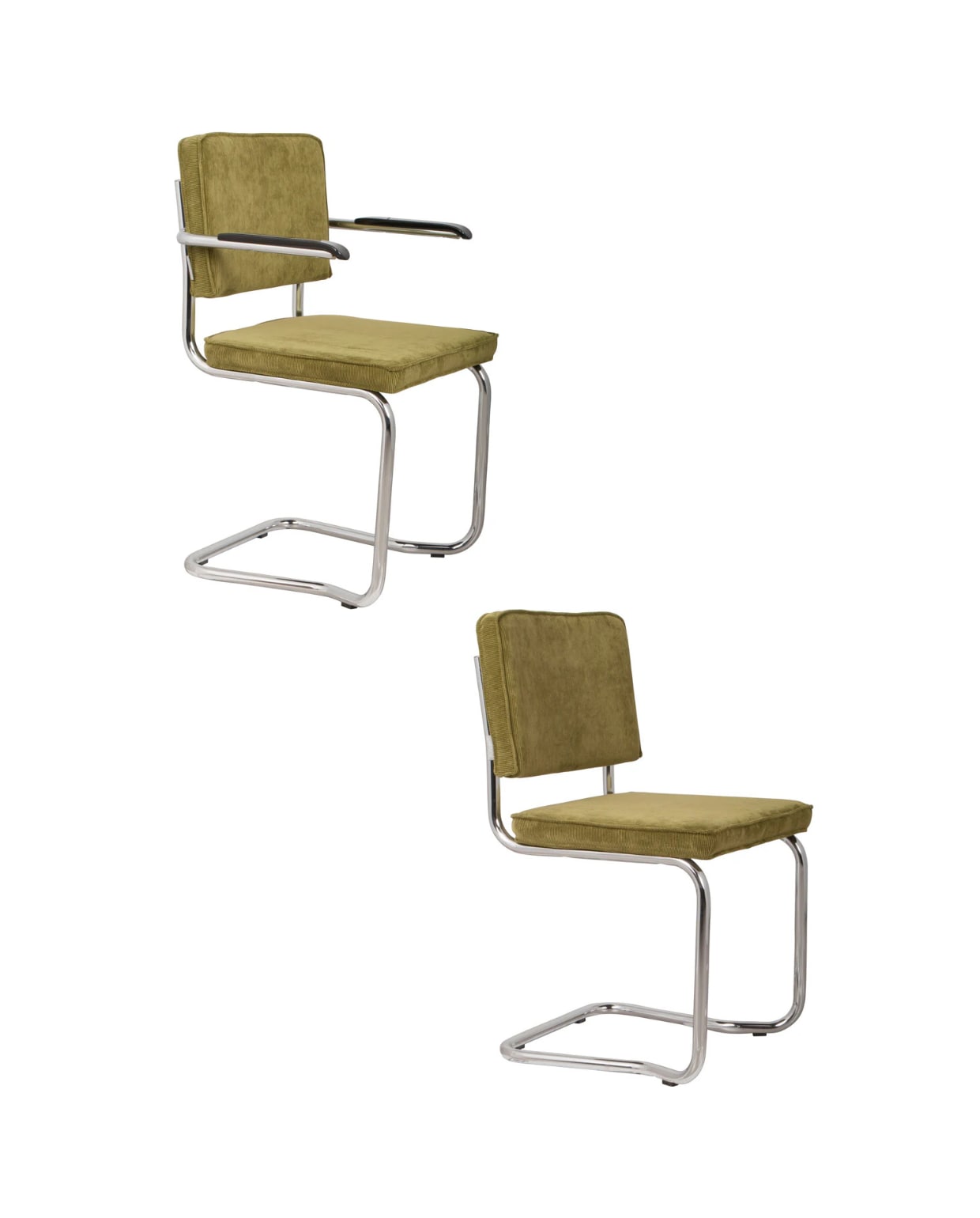 Shop op shop.vtwonen.nl: eetkamerstoelen Ridge Rib Kink van Zuiver, met or zonder armleuning, set van 2 vanaf € 338,-. Zuiver