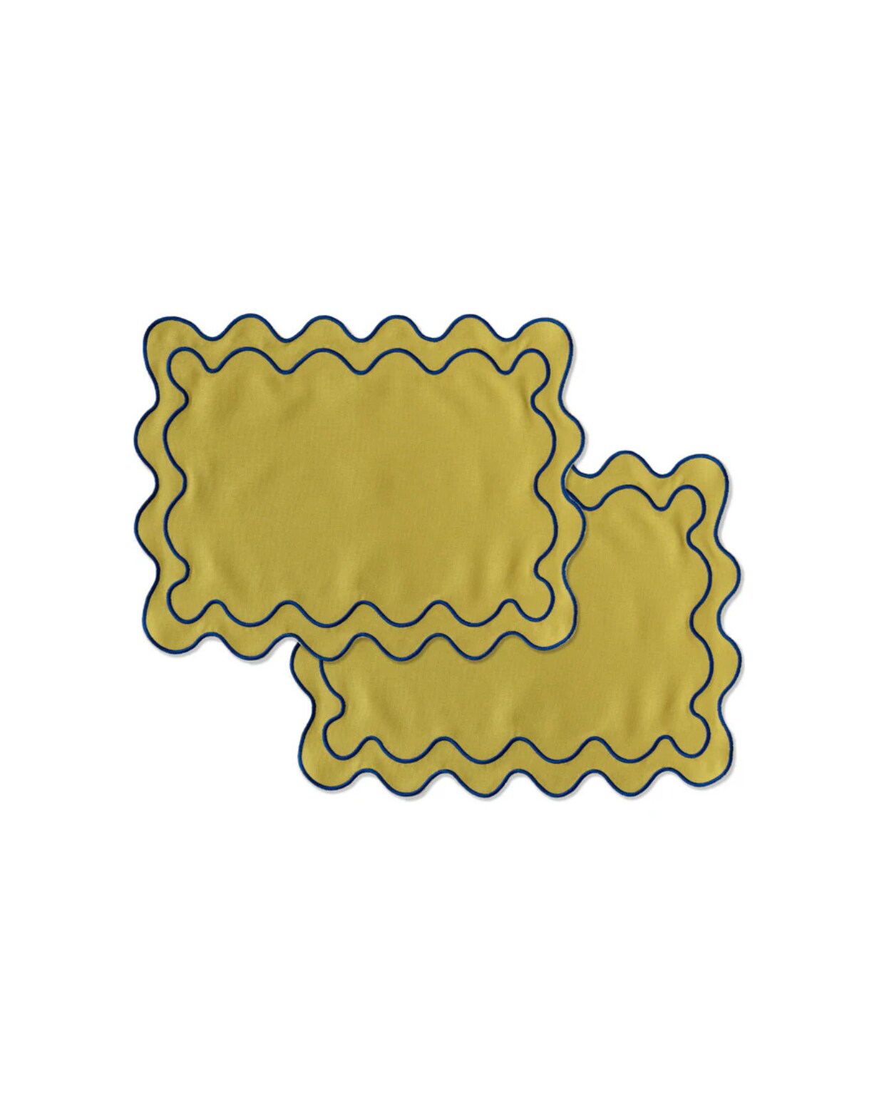 Shop op shop.vtwonen.nl: placemats Wavy van Kulu Club, katoen en linnen, 48x38 cm (lxb) set van 2 € 26,95. Kulu Club