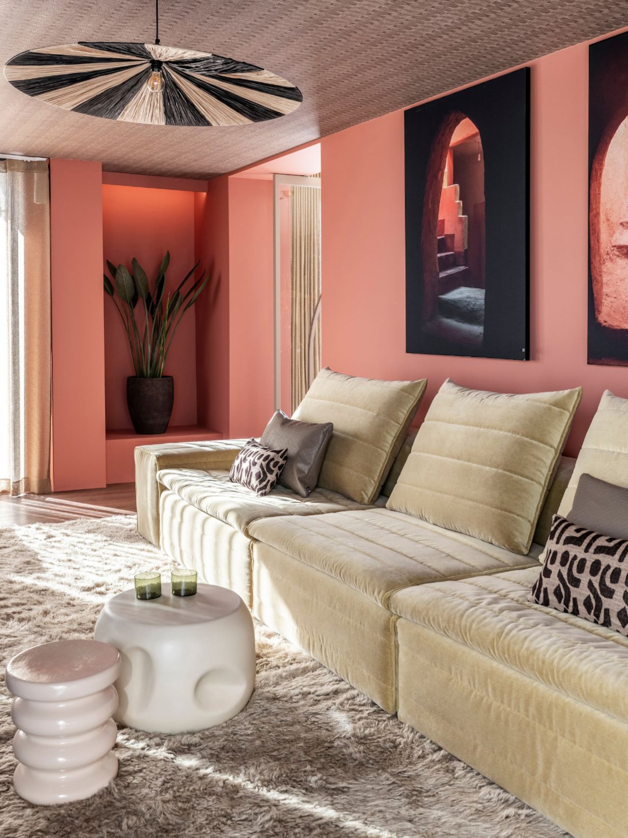accentplafond woontrend plafond kleur behang