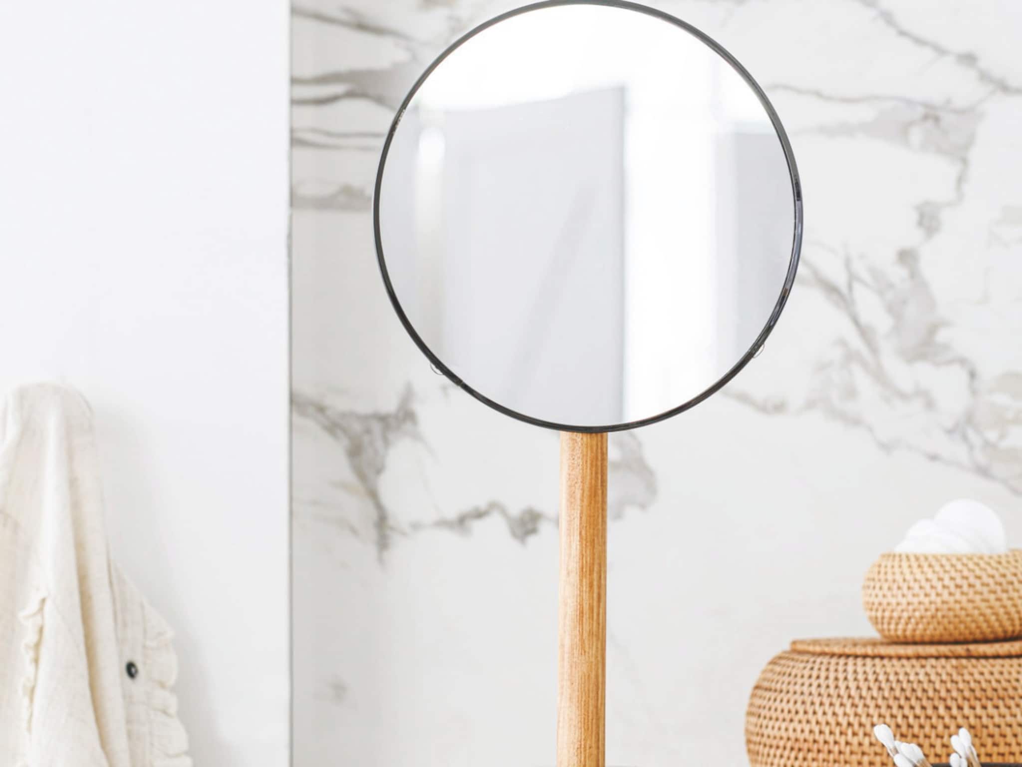 diy stappenplan ronde houten spiegel maken