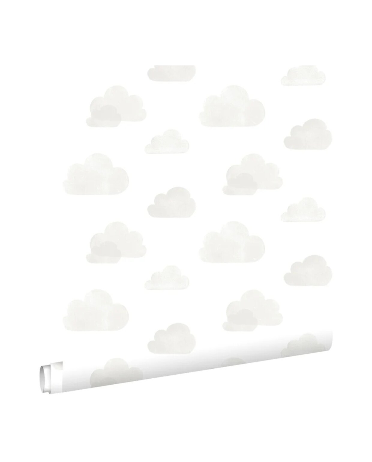 Shop via shop.vtwonen.nl: behang wolkjes lichtgrijs en wit 138945 van Esta Home, per rol € 42,95. Esta Home