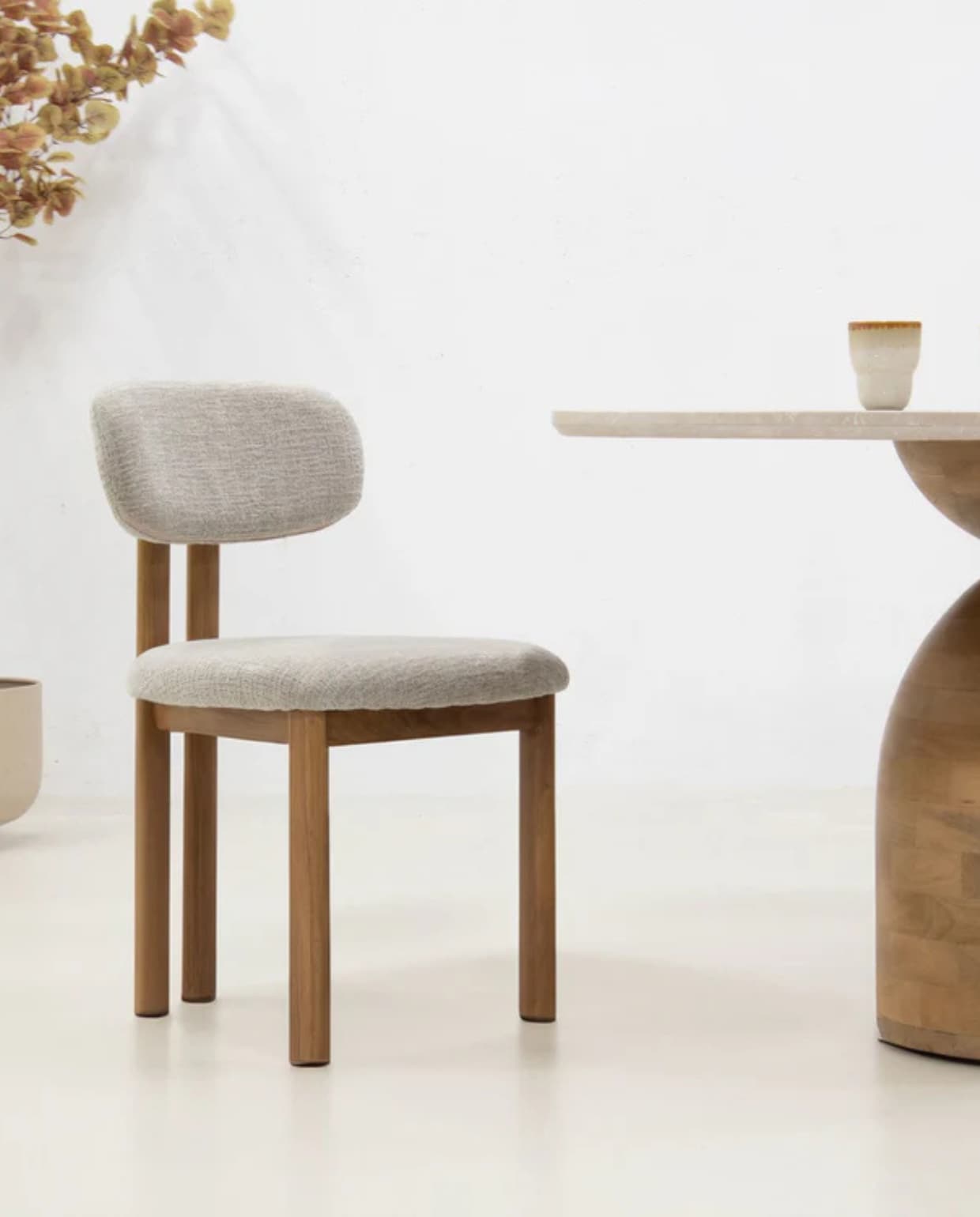 Shop via shop.vtwonen.nl: Giga Meubel Eetkamerstoel Noor, stof en metaal, beige, set van 2 € 268,-. Giga Meubel