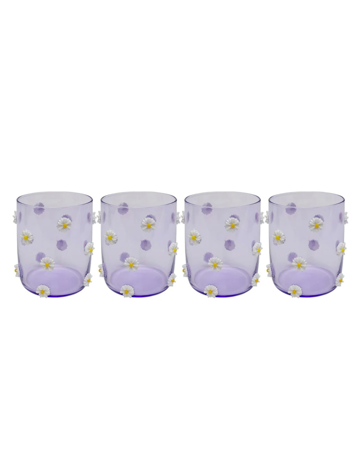 Glazen waterglazen van Kare Design, 8x8x9 cm (lxbxh) €46,- (shop.vtwonen.nl) vtwonen