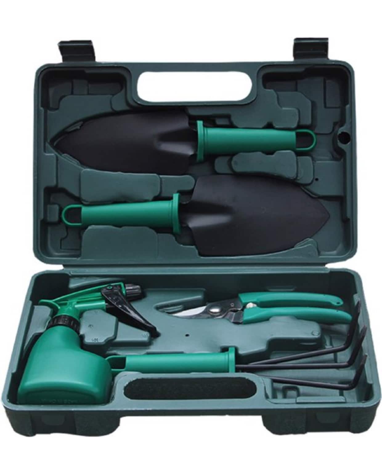 Tuingereedschap - Tuingereedschap Set - 5 delig - Tuingereedschapset - Snoeischaar - Tuinschaar - Bloemenschaar - Tuinschepje - Tuinharkje - Plantenspuit - Handhark Bol.com