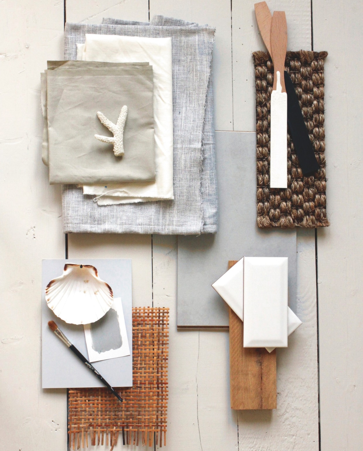 Moodboard thema Long Island sfeer vtwonen Landelijk 05-2025 | styling Jonna Kivilahti | fotografie Krista Keltanen | tekstbewerking Monique van der Pauw