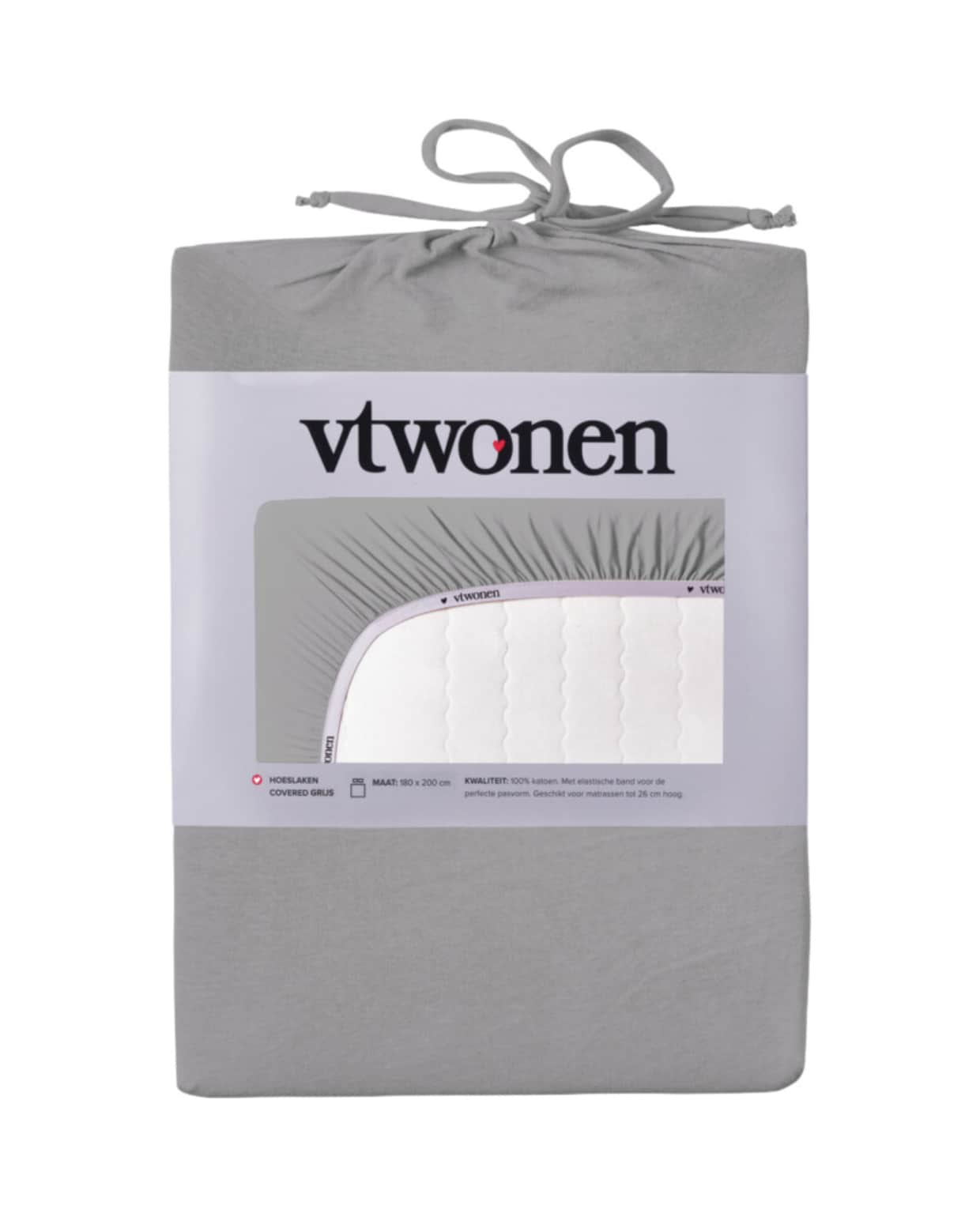 vtwonen 2 persoons hoeslaken grijs vtwonen