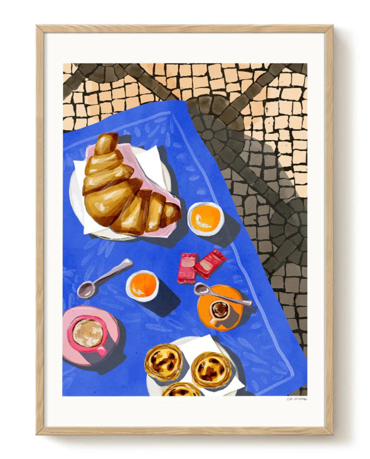 Pstr poster eva halfers pequeno almoço no porto, papier, meerkleurig, 40x30 cm (lxb), € 45,-. (shop.vtwonen.nl) shop.vtwonen.nl