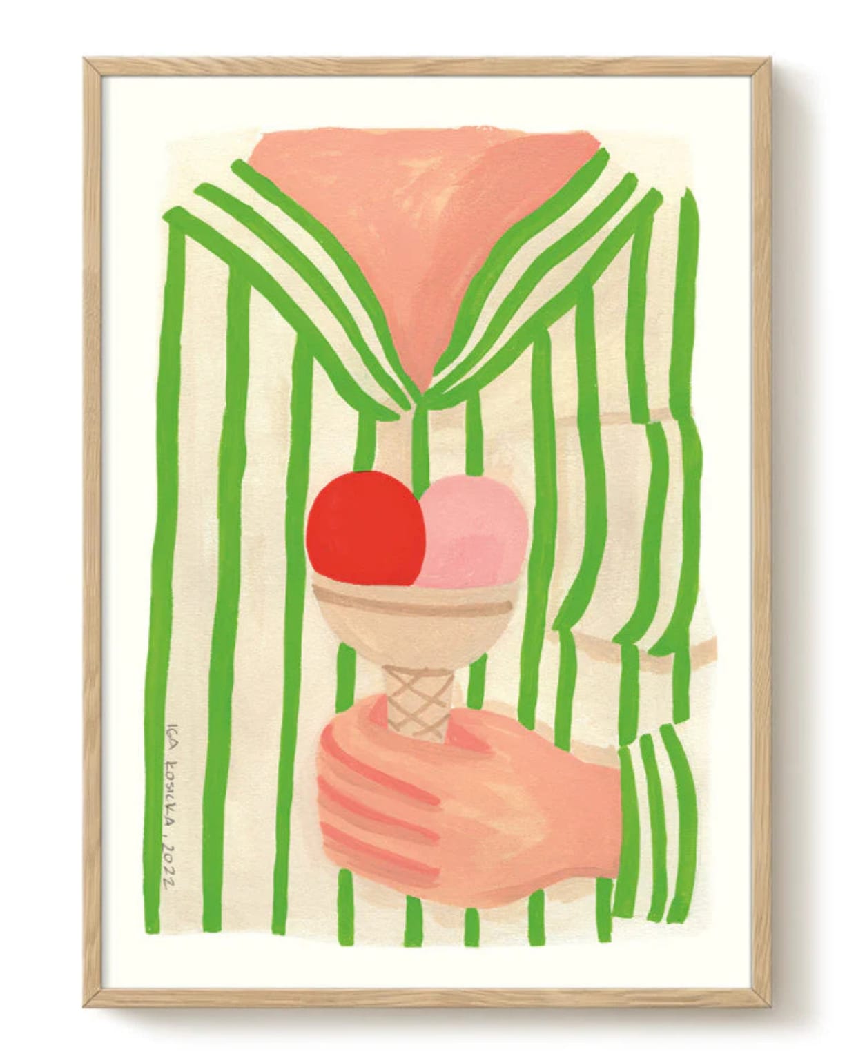 Pstr poster iga kosicka ice baby, papier, meerkleurig, 40x30 cm (lxb), € 45,-. (shop.vtwonen.nl) shop.vtwonen.nl