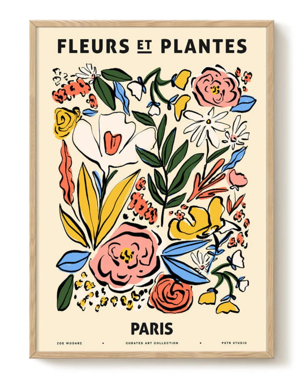 Pstr poster zoe fleurs et plantes paris, papier, meerkleurig, 70x50 cm (lxb), € 58,- (shop.vtwonen.nl) shop.vtwonen.nl