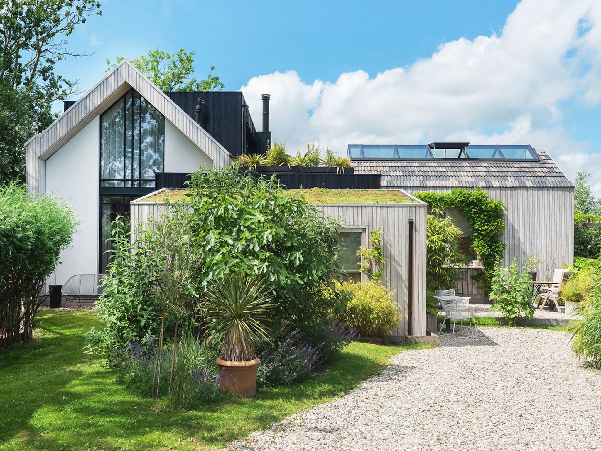 houten japandi huis alpaca tuin