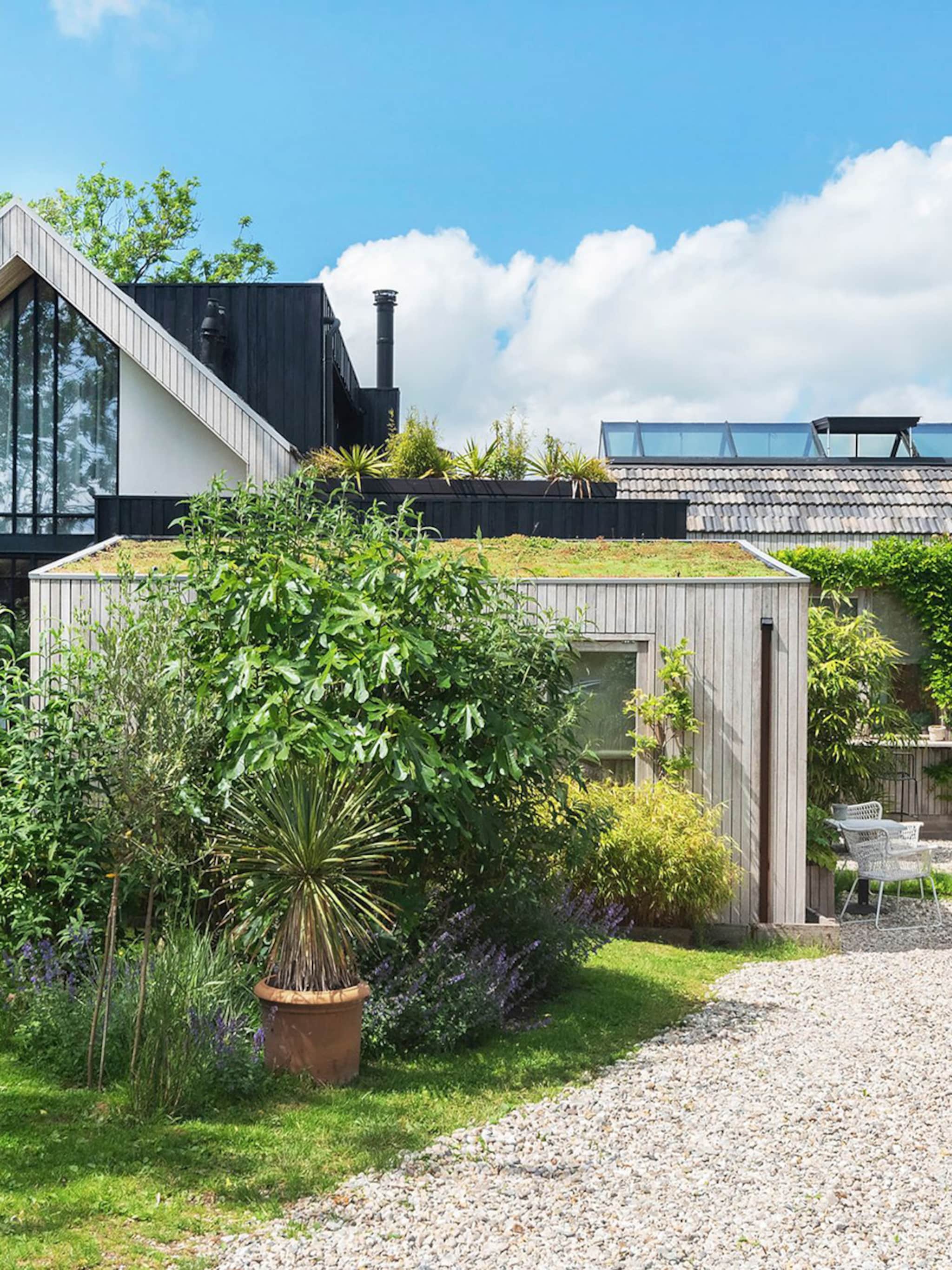 houten japandi huis alpaca tuin