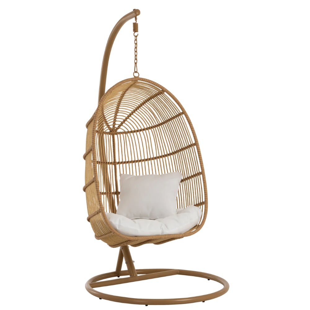 J-Line hangstoel Ovaal, staal, metaal, naturel, 119x105x193, €869,-. (shop.vtwonen.nl) J-Line