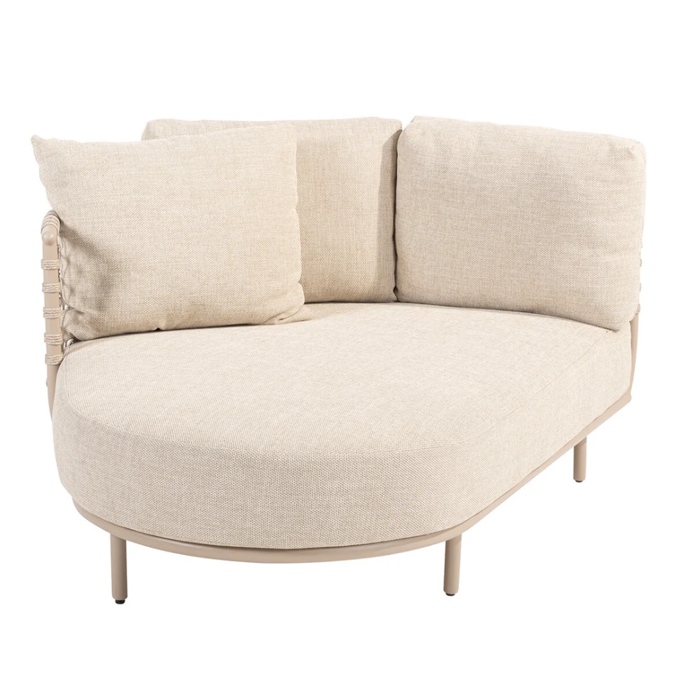 4 Seasons loungebank Sardinia, aluminium, latte kleurig, 118,5x153,5x86, €1659,-. (shop.vtwonen.nl) 4 Seasons